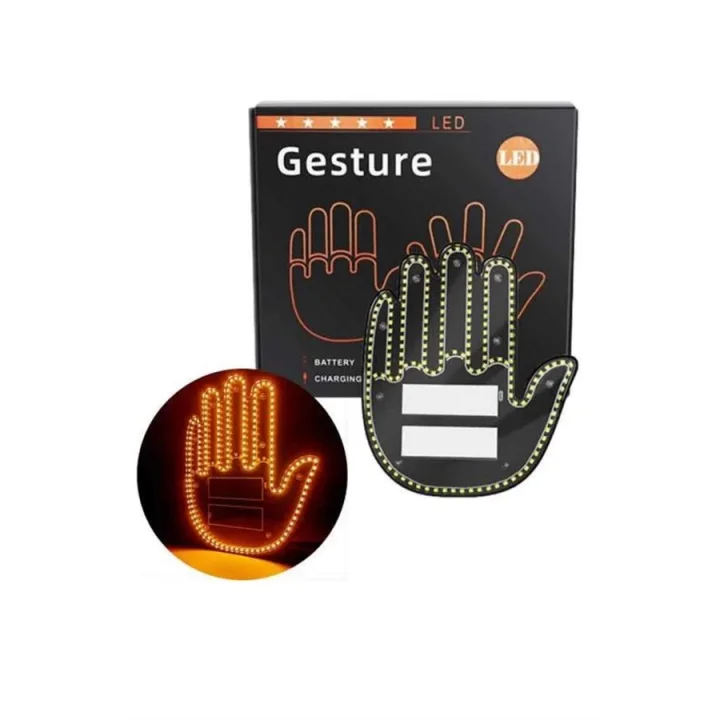 Mey İthalat® Led Işık El İşareti Araç Camı İçin Uzaktan Kumandalı