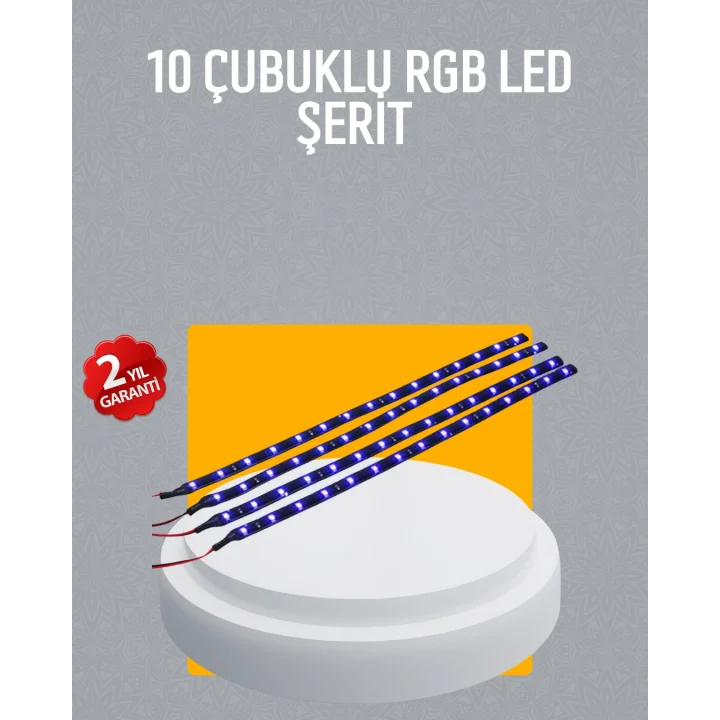 Mey İthalat® LED Yağmur Işığı Seti 10 Adet Meteor Çubuk Aydınlatma