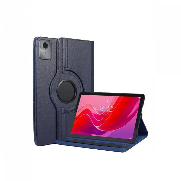 Mey İthalat®  Lenovo Tab M11 TB330FU 360 Tablet Deri Kılıf - Lacivert