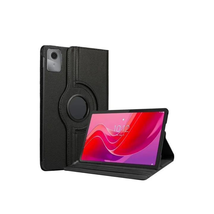 Mey İthalat®  Lenovo Tab M11 TB330FU 360 Tablet Deri Kılıf - Siyah