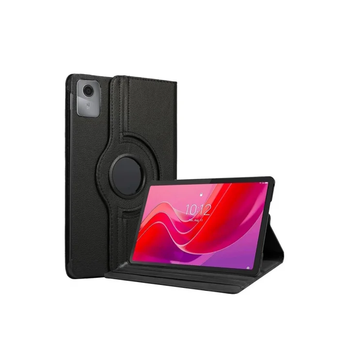 Mey İthalat®  Lenovo Tab M11 TB330FU 360 Tablet Deri Kılıf - Siyah