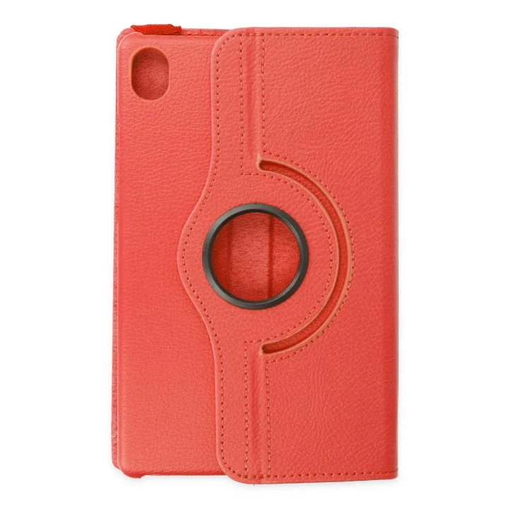 Mey İthalat®  Lenovo Tab M8 Kılıf 360 Tablet Deri Kılıf - Kırmızı