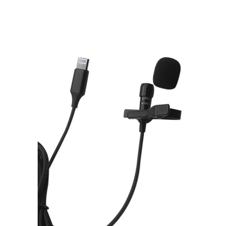 Mey İthalat®  Lightning 2 Metre Double Mikrofon - Siyah