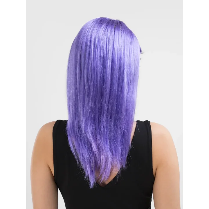 Mey İthalat® Lila Renk Uzun Düz Parti Peruğu