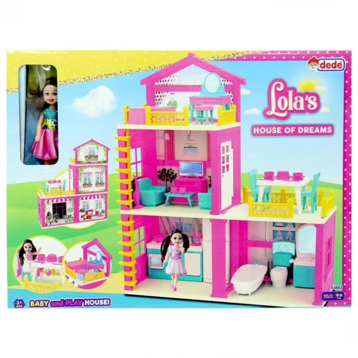 Mey İthalat® Lolanın 3 Katlı Rüya Evi Seti