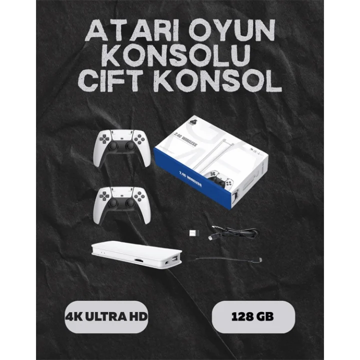 Mey İthalat® M15 Retro Konsol – 20.000 Oyunlu, Çift Gamepadli, 4K HDMI