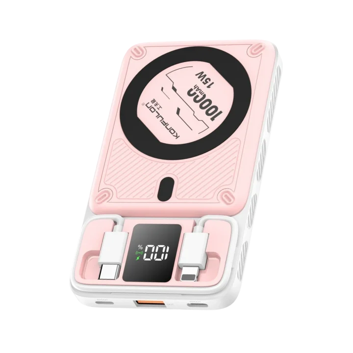 Mey İthalat®  M25W 10.000 mAh 20W PD Magsafe Powerbank - Pembe