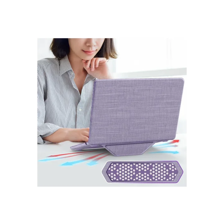 Mey İthalat®   Macbook Air 15 2023 Macbook Kumaş Kapak - Mor