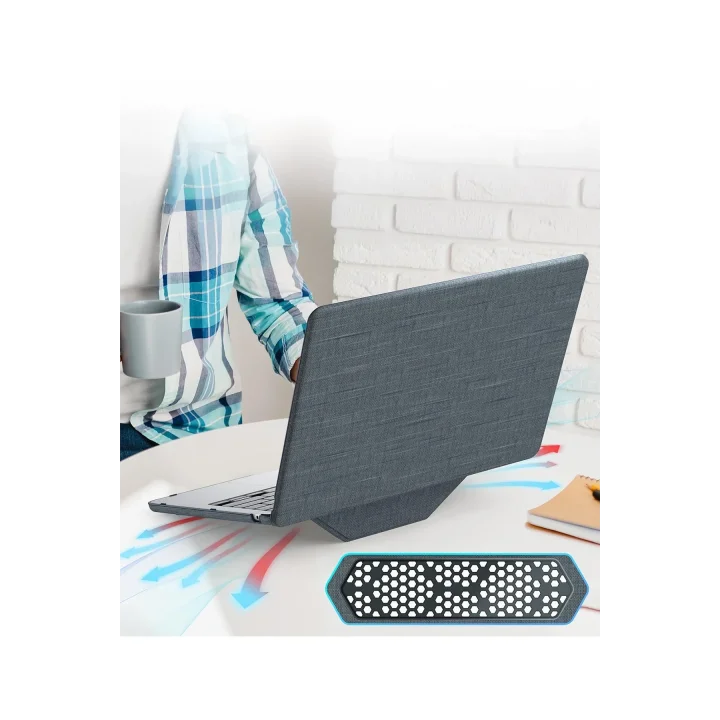 Mey İthalat®   Macbook Pro 13 2020 Macbook Kumaş Kapak - Gri