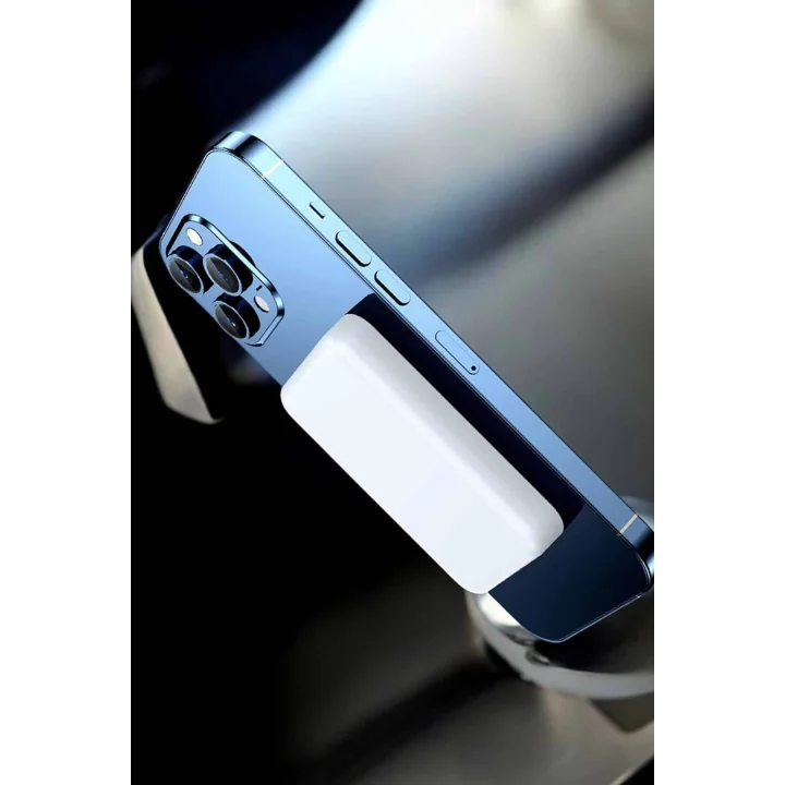 Mey İthalat® Magsafe Kablosuz Batarya Yüksek Performanslı Manyetik Tasarım Hızlı Şarj