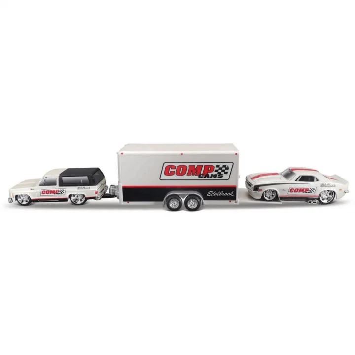 Mey İthalat®  1/64 Design Seri Yarış Takımı Römork ve Araç Set