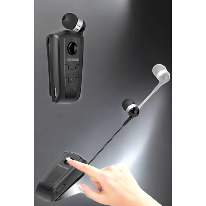 Mey İthalat® Makaralı Bluetooth Kulaklık Çağrı Cevaplama Kablolu Uzun Pil Ömrü