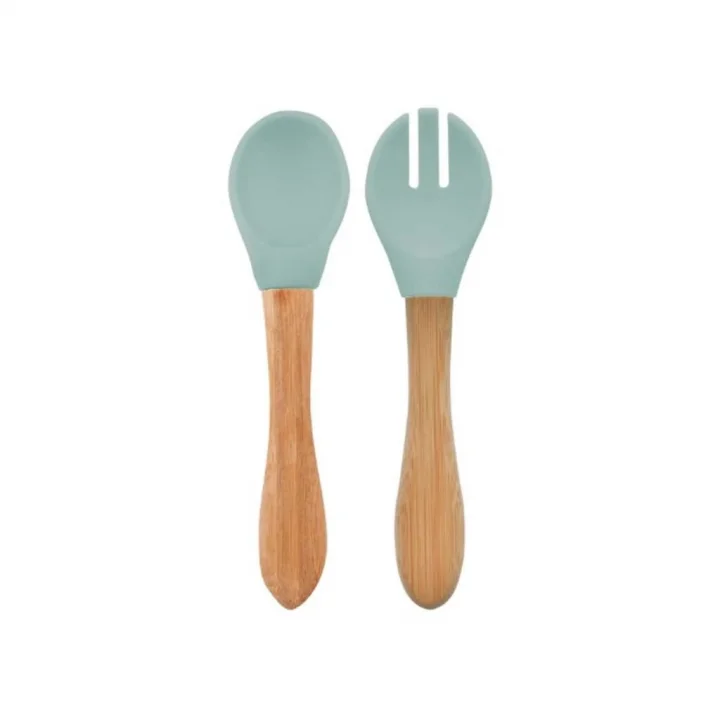 Mey İthalat®   Mama Kaşığı ve Çatal Seti River Green