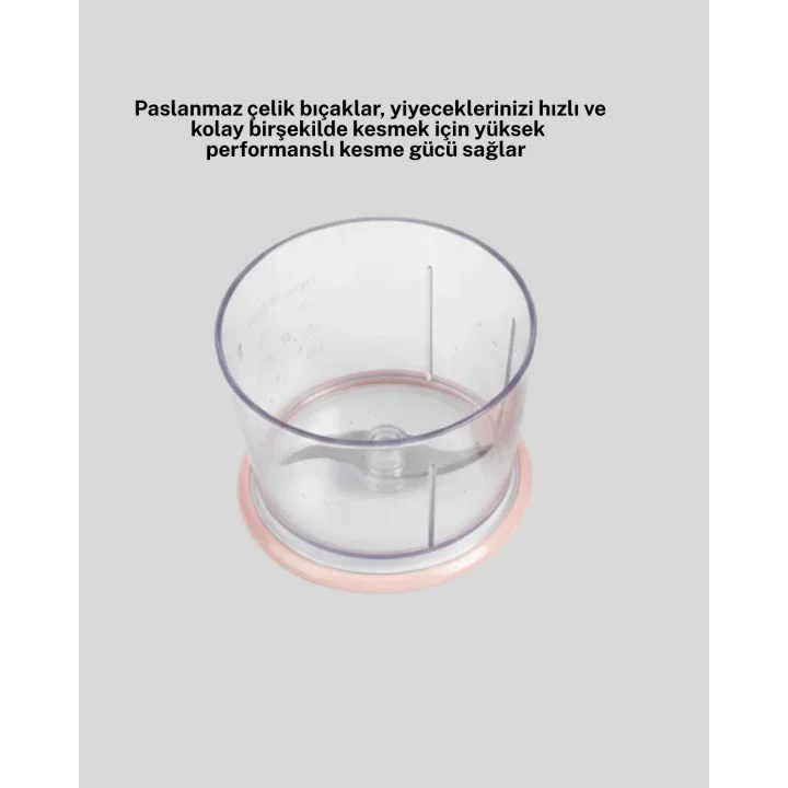 Mey İthalat® Manuel Mutfak Rondosu Keskin Bıçaklı Geniş Hazneli