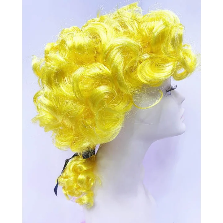 Mey İthalat® Marquis Baroque Peruk Barok Dönem Yargıç Peruğu Sarı Renk