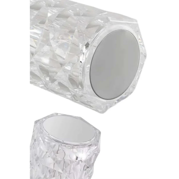 Mey İthalat® Masa ve Gece Lambası Şık ve Dayanıklı Sensörlü Şarjlı Kristal Lamba