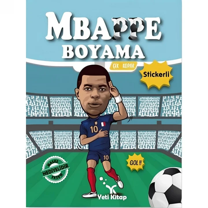Mey İthalat® MBappe Çıkartmalı Maskeli Boyama Kitabı
