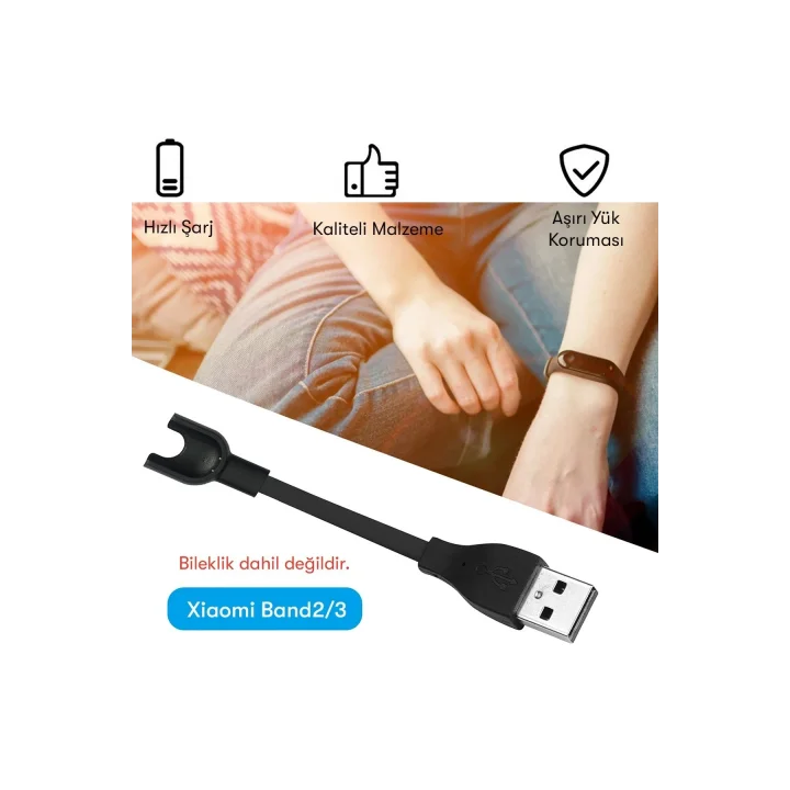 Mey İthalat®  MC03 Şarj Adaptörü Xiaomi Mi Band 2/3