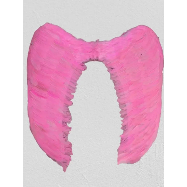 Mey İthalat® Mega Boy Pembe Renk Tüylü Melek Kanadı 100x85 cm