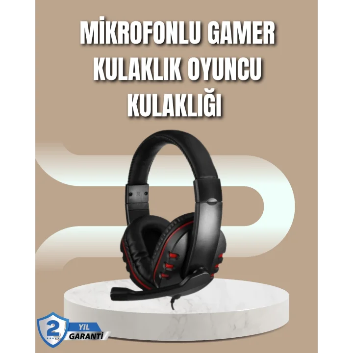 Mey İthalat® Mikrofonlu Oyun Kulaklığı – Mavi Işıklı, Uzun Süre Konforlu Kullanım