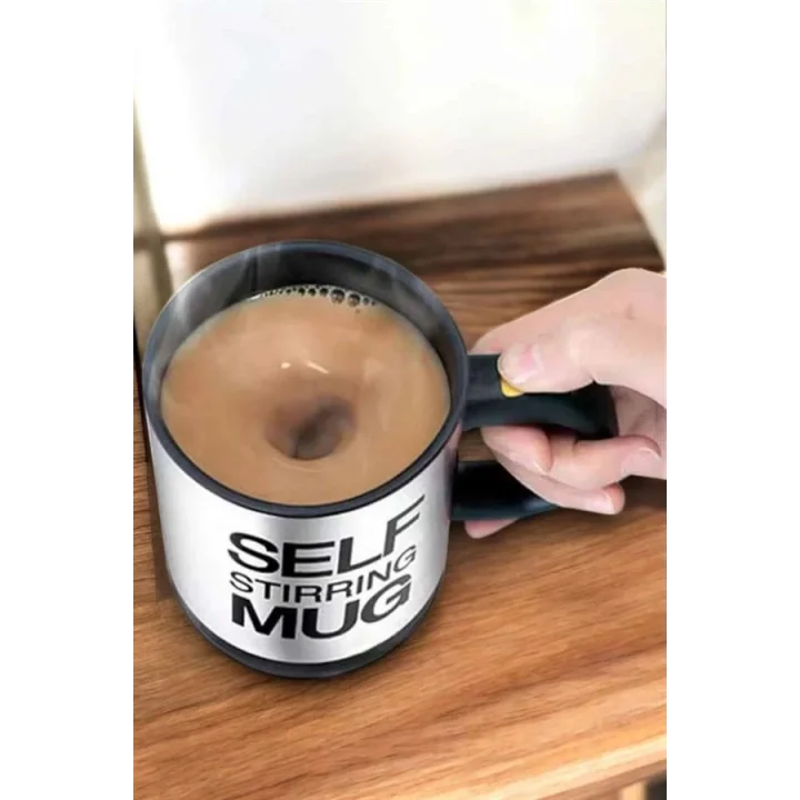 Mey İthalat® Mikser Kupa Yazılı Mug Bardak Karıştırma Özelliği