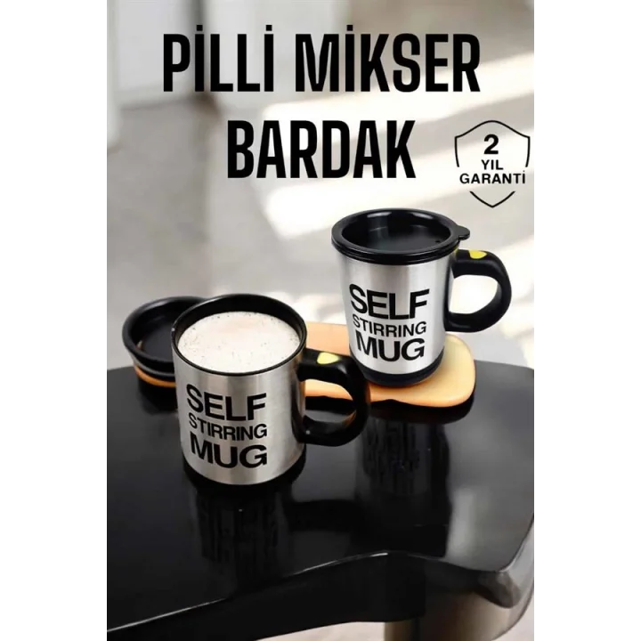 Mey İthalat® Mikser Kupa Yazılı Mug Bardak Karıştırma Özelliği