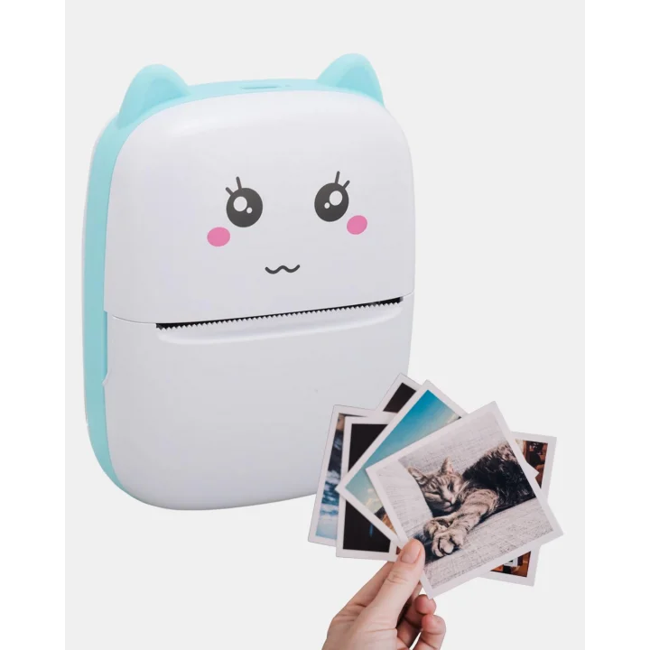 Mey İthalat® Mini Bluetooth Termal Yazıcı 1200mAh Şarjlı Taşınabilir