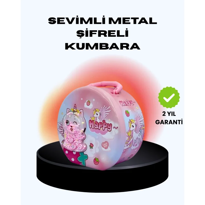 Mey İthalat® Mini Çocuk Para Kasası Gizli Saklama ve Birikim Kutusu