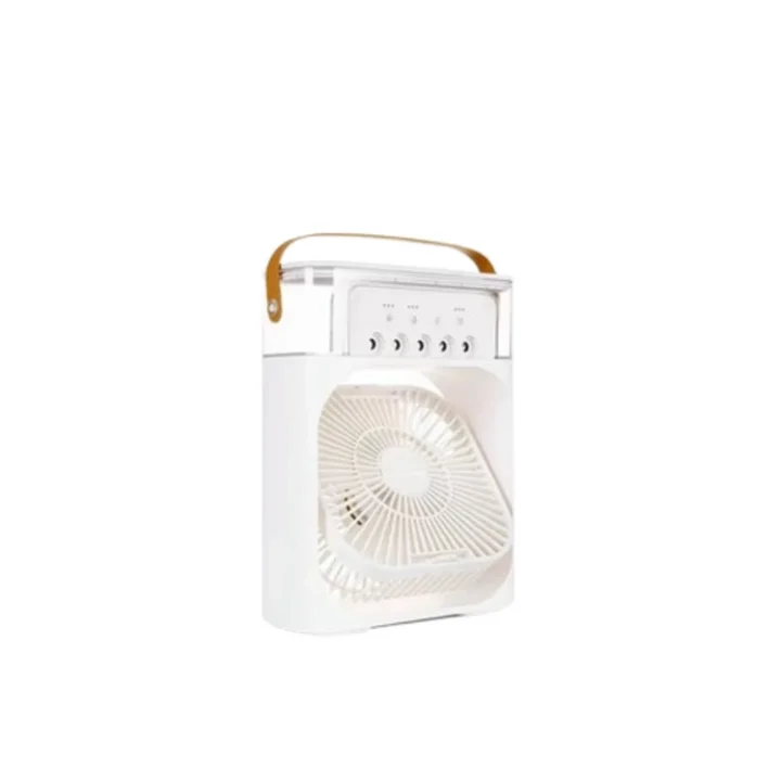 Mey İthalat® Mini Klima Fan | USBli, 7 Renk Gece Işığı, 3ü 1 Arada Fonksiyon