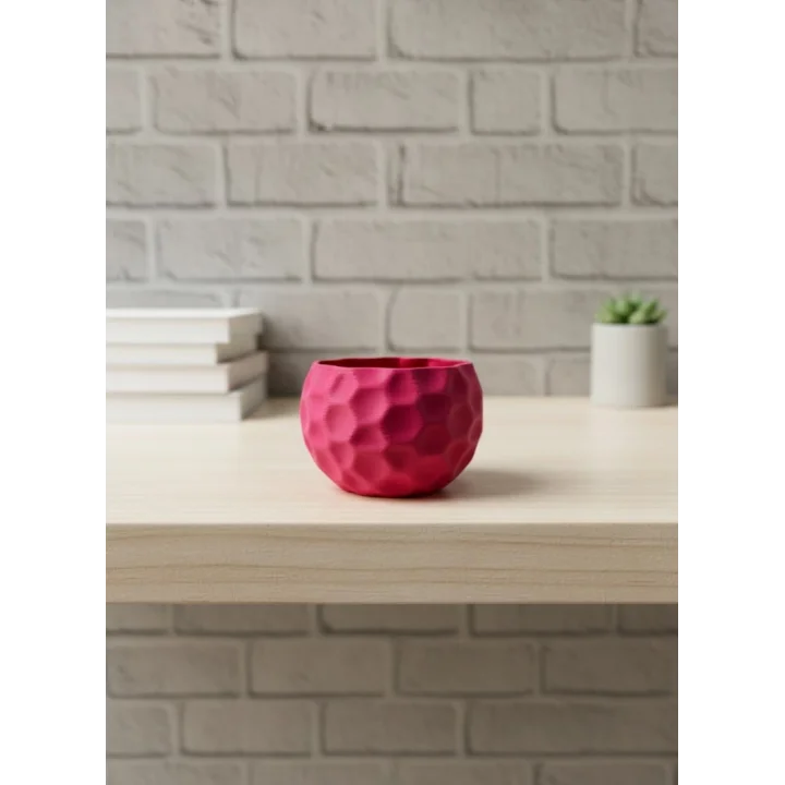 Mey İthalat® Mini Mor Dekoratif Saksı 5 cm Modern Masaüstü Bitki Saksısı