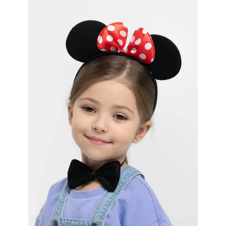 Mey İthalat® Minnie Mouse Kostüm Seti Taç Kuyruk Papyon Gösteri Seti