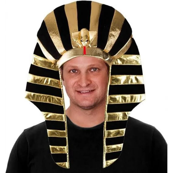 Mey İthalat® Mısırlı Tutankamon Şapkası Kobra Yılan Figürlü