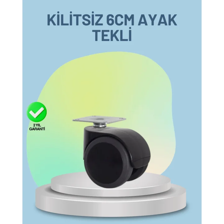 Mey İthalat® Mobilya Tekerleği 6 cm Kilitsiz Tekli Satış