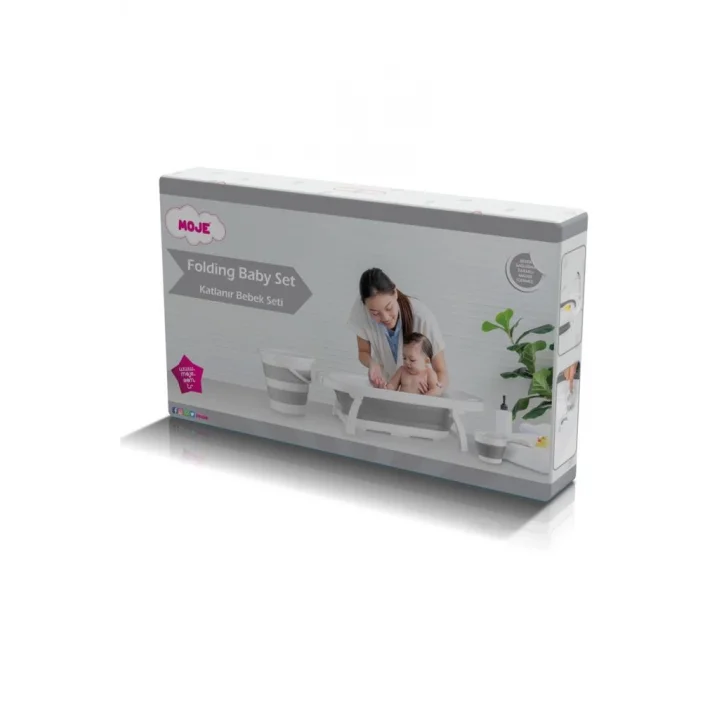 Mey İthalat®   Katlanır Küvet Seti Gri