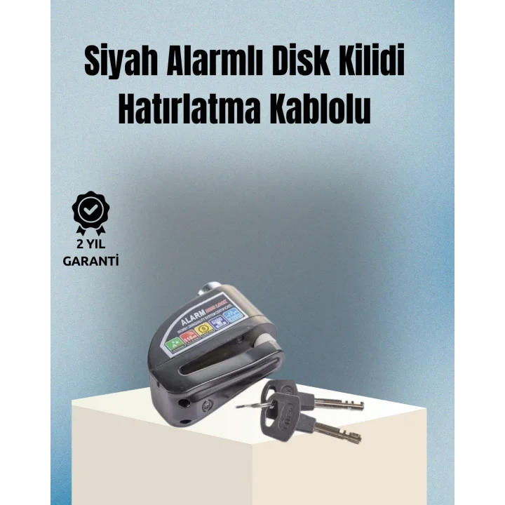 Mey İthalat® Motosiklet ve Bisiklet İçin 6mm Pinli Alarmlı Disk Kilidi