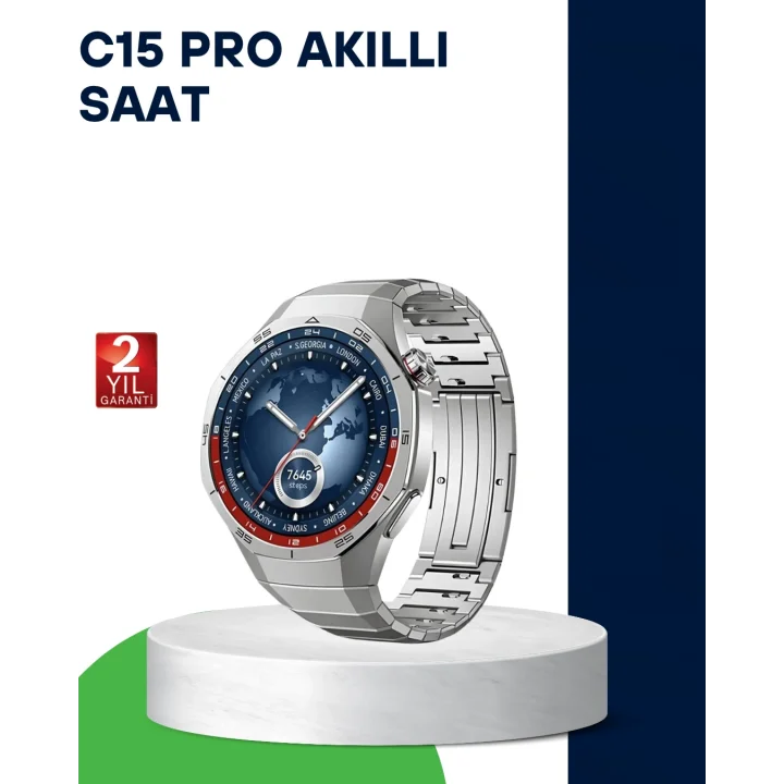 Mey İthalat® Nabız Ölçerli Suya Dayanıklı Akıllı Saat