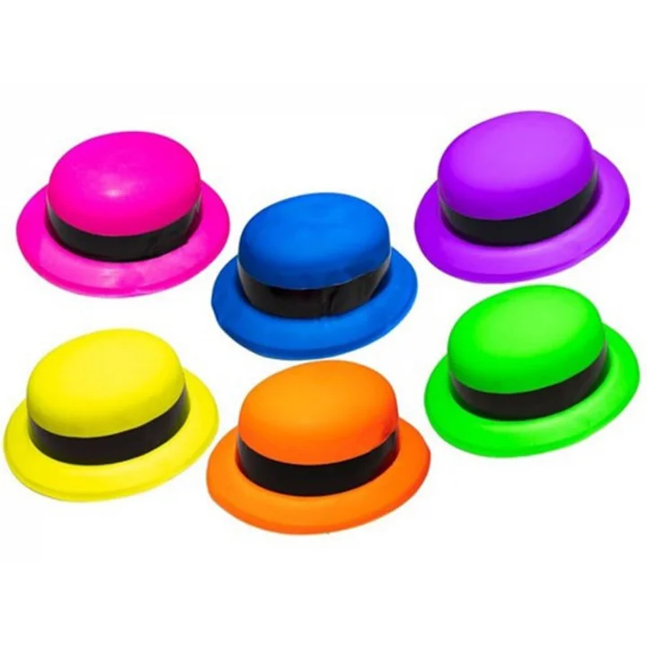 Mey İthalat® Neon Partisi Sarı Renk Melon Plastik Parti Şapkası