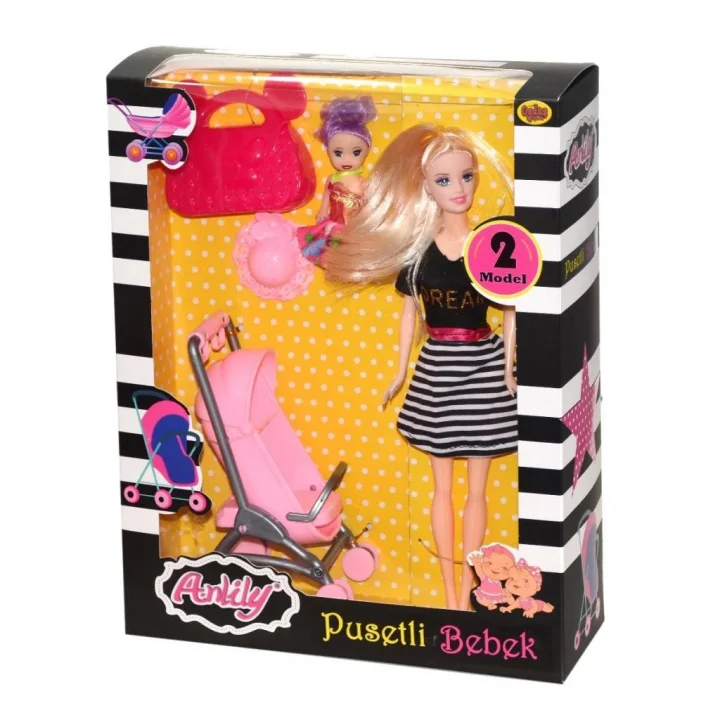 Mey İthalat® 02426 Anlily Pusetli Bebek -Oyuncak