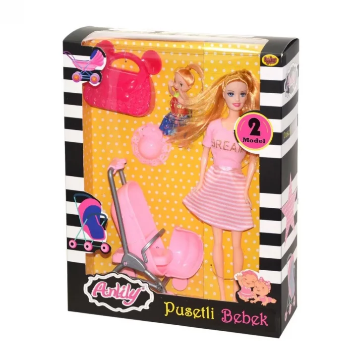 Mey İthalat® 02426 Anlily Pusetli Bebek -Oyuncak
