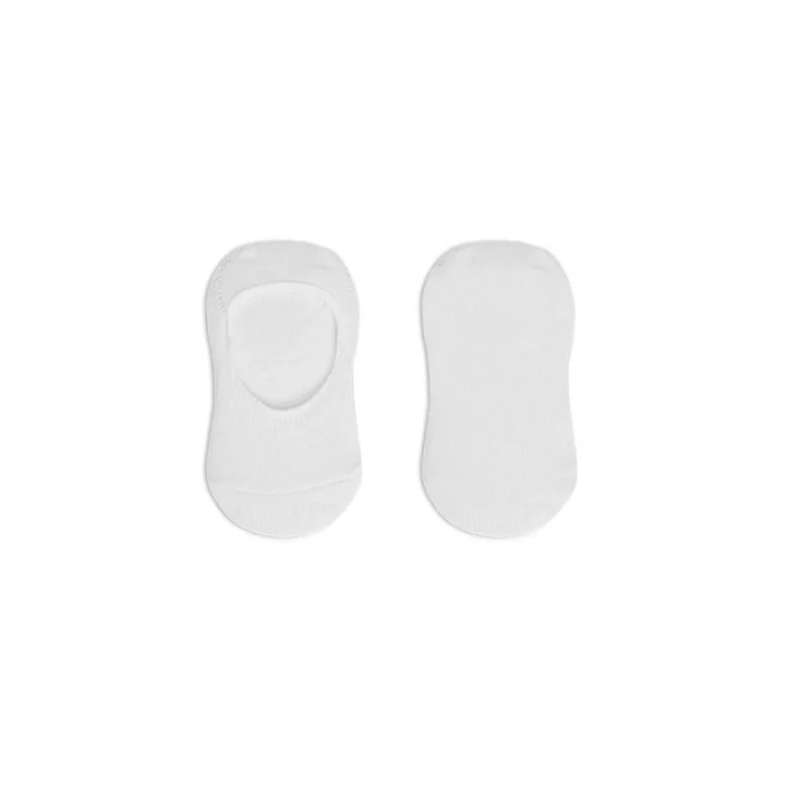 Mey İthalat®   2Li Penye Babet Silikonlu Basic Çorap 30104 Beyaz Beyaz