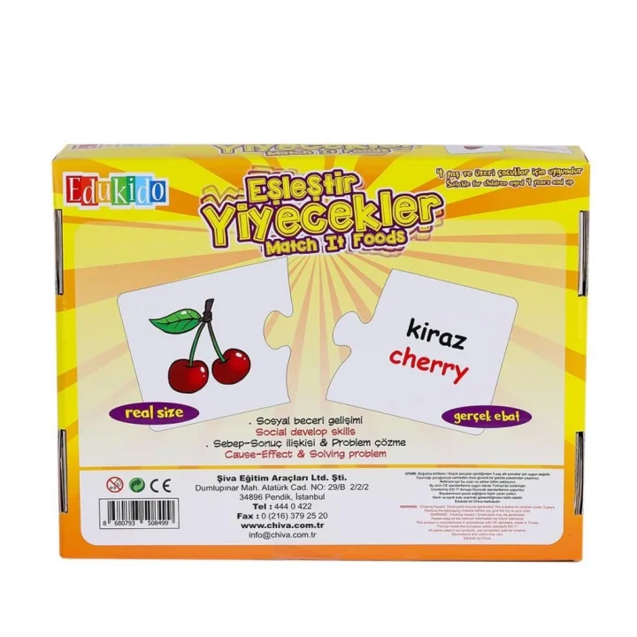 Mey İthalat® EDU-1002 Eşleştir Yiyecekler -Chiva