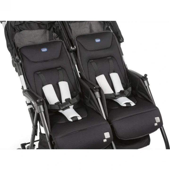 Mey İthalat®   Ohlala Twin İkiz Bebek Arabası Black Nigth