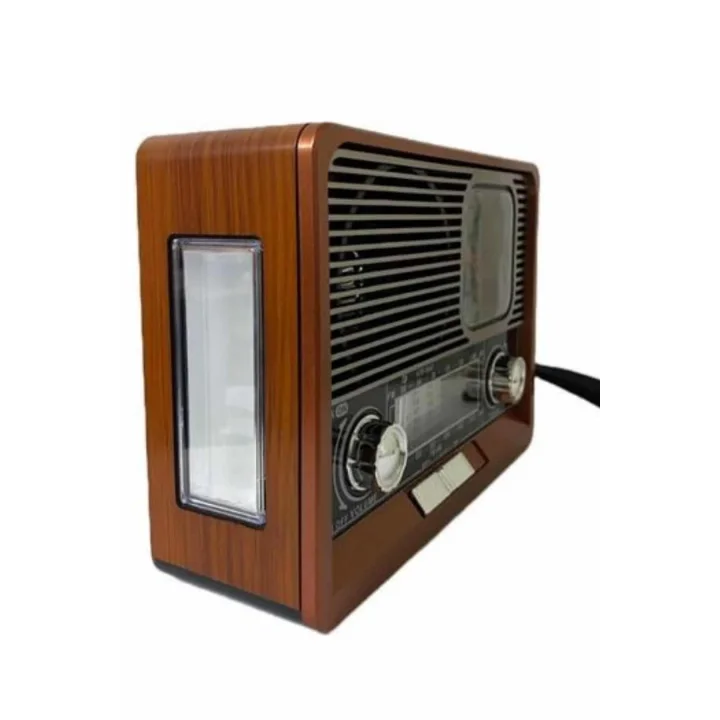 Mey İthalat® Nostaljik Vintage Radyo Taşınabilir Bluetooth Bağlantılı Hoparlör Radyo