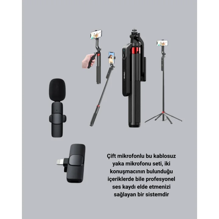 Mey İthalat® NPL2S TRİPOT +K11 YAKA MİKROFONU SET