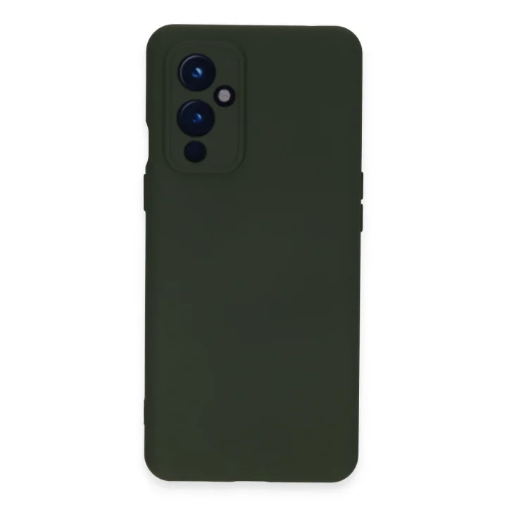 Mey İthalat®  One Plus 9 Kılıf Nano içi Kadife Silikon - Koyu Yeşil