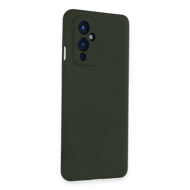 Mey İthalat®  One Plus 9 Kılıf Nano içi Kadife Silikon - Koyu Yeşil