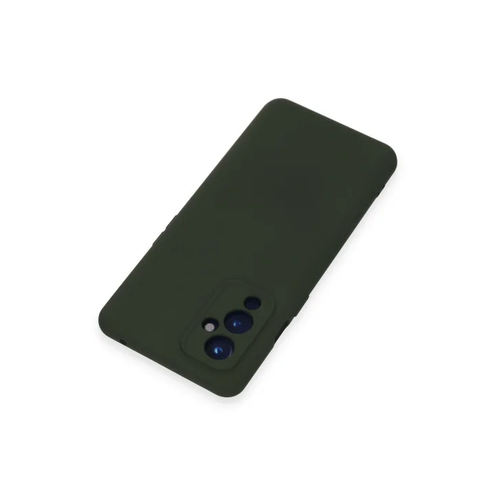 Mey İthalat®  One Plus 9 Kılıf Nano içi Kadife Silikon - Koyu Yeşil