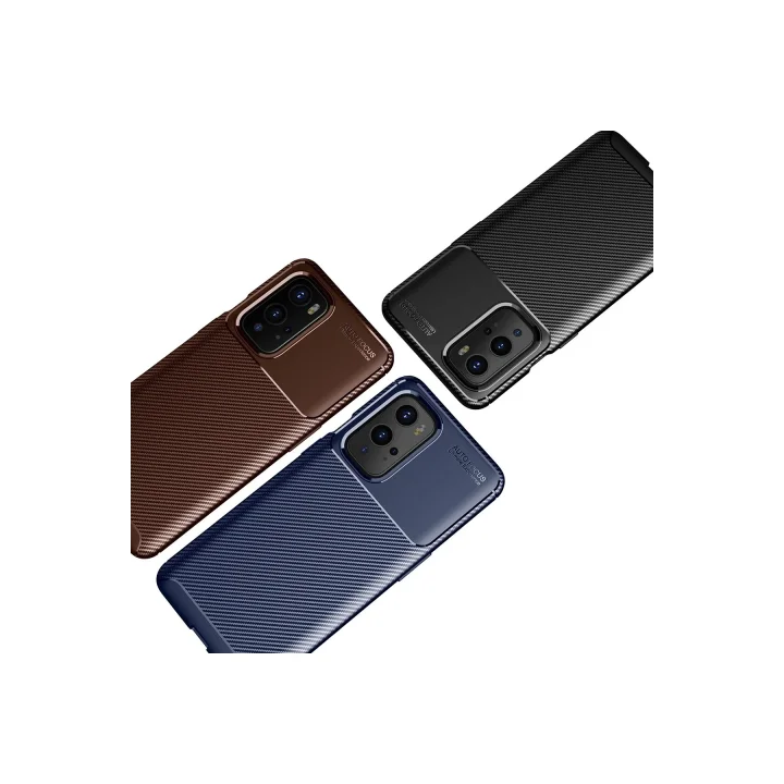 Mey İthalat®  One Plus 9 Pro Kılıf Auto Focus Karbon Kapak - Siyah