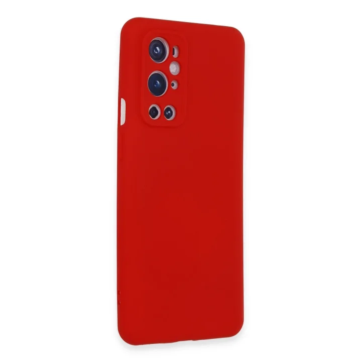 Mey İthalat®  One Plus 9 Pro Kılıf Nano içi Kadife Silikon - Kırmızı