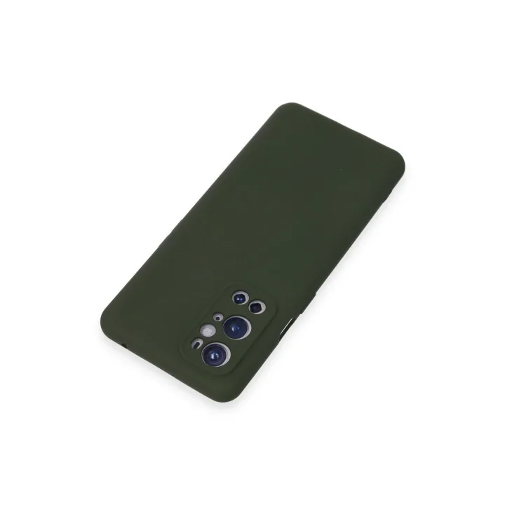 Mey İthalat®  One Plus 9 Pro Kılıf Nano içi Kadife Silikon - Koyu Yeşil